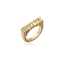 Load image into Gallery viewer, Streets Bubble O&#39;Bill Gold Plated Stainless Steel Howdy Ring, Size &quot;N 1/2&quot;