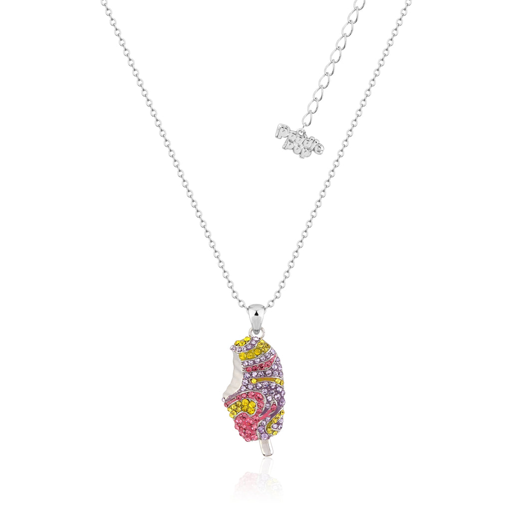 Streets Paddle Pop White Gold Plated Rainbow Crystal Pendant On 45+7cm Chain