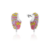 Couture Kingdom Disney Streets Paddle Pop White Gold Plated Stainless Steel Rainbow Crystal Stud Earrings