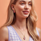 Couture Kingdom Disney Streets Paddle Pop Gold Plated Rainbow Crystal Pendant on 45+7cm Chain