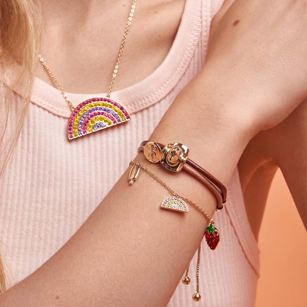 Streets Paddle Pop Gold Plated Stainless Steel Charm 16+3cm Bracelet