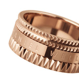 Daniel Wellington Rose Gold Plated Stainless Steel Elevation Ring Size "N"