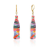 Couture Kingdom Disney Gold Plated Stainless Steel Coca Cola Pop Drop Earrings