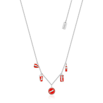 Couture Kingdom Disney White Gold Plated Stainless Steel Coca Cola Charm 40+7cm DC Chain