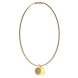 Guess Mens Jewellery Gold Plated Tag And 20mm Lion Pendant On Chain