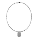 Guess Mens Jewellery Stainless Steel 4G Tag Pendant On 66cm Chain