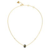 Guess Yellow Gold Plated 4G Black Bead Charm 16-18" Chain