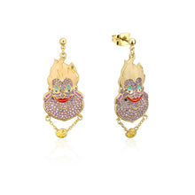 Load image into Gallery viewer, Disney Gold Plated Stainless Steel Ursula Crystal Drop Earrings