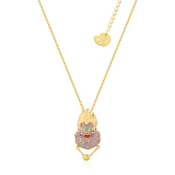 Couture Kingdom Disney Gold Plated Stainless Steel Ursula Crystal Pendant with 45+7cm Chain
