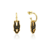 Couture Kingdom Disney Gold Plated Stainless Steel Maleficent Mini hoop Earrings