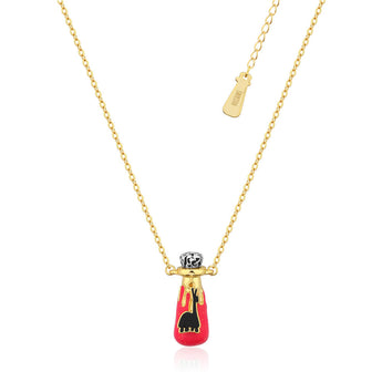 Couture Kingdom Disney Gold Plated Stainless Steel Yzma Llama Poison Bottle Pendant On 45+7cm Chain