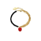 Couture Kingdom Disney Gold Plated Stainless Steel Evil Queen Poison Apple 19cm Bracelet