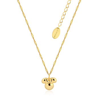 Couture Kingdom Disney Gold Plated Stainless Steel Minnie Mouse Pendant With 45+7cm Twist chain