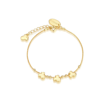 Couture Kingdom Disney Gold Plated Stainless Steel Minnie Mouse Charm 16+3cm Bracelet
