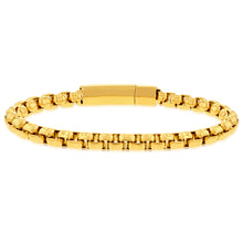 Load image into Gallery viewer, Stainless Steel Yellow Gold Plated Large Belcher 21cm Bracelet