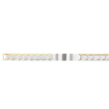 Load image into Gallery viewer, Stainless Steel Gold Stripe With ID Plate 21cm Bracelet