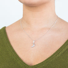 Load image into Gallery viewer, Sterling Silver Crescent Moon Pendant