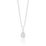 Sterling Silver Zirconia Teardrop Pendant